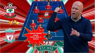 TOP ALTERNATIVE POTENTIAL STARTING XI LIVERPOOL EPL WEEK 12 202425  SOUTHAMPTON VS LIVERPOOL [upl. by Johnny343]