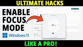 How to Enable Focus Mode in Windows 11 Step by Step Guide 2 [upl. by Nary]