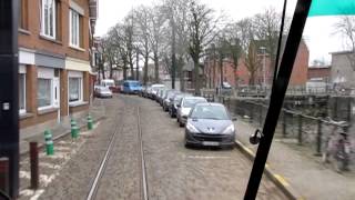 Trams in Ghent Trams in Gent Tramways à Gand Straßenbahnen Route 4 Korenmarkt  Rabot [upl. by Nilsoj]