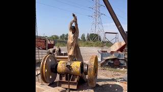 Replacement of Heavy Stone Crushing Machines Broken Shaft with Incredible Men Power Technique [upl. by Herrmann]