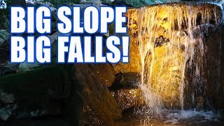 Dramatic Backyard Slope with Waterfalls Greg Wittstock The Pond Guy [upl. by Mayda]