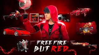 FREEFIRE BUT ONLY RED CHALLENGE IN SOLO VS SQUAD🍷🪂ZEROX FF [upl. by Eeramit]