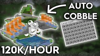 Minecraft Fully Automatic Cobblestone Farm  120 [upl. by Osbourn853]