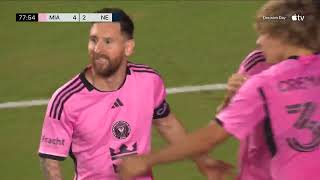 GOLAZO DEL MEJOR JUGADOR DEL MUNDO GOLAZO DE MESSI INTER MIAMI 42 NEW ENGLAND MLS 2024 [upl. by Duwalt]