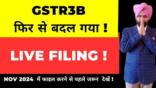 GSTR 3B FILING LIVE FOR OCT 2024 I HOW TO FILE CA SATBIR SINGH [upl. by Enovaj]