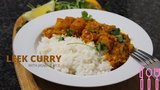 LEEK AND POTATO CURRY  EASY VEGETARIAN RECIPE [upl. by Marlie]