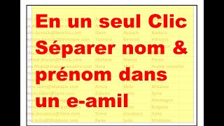 séparer Nom et Prénom dans un email [upl. by Navada]