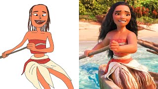 Moana How Far Ill Go Drawing Meme  Funny Drawing [upl. by Phene]