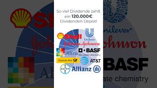 Wie viel DIVIDENDE zahlt ein 120000€ Depot shorts Dividenden Aktien [upl. by Seugirdor]