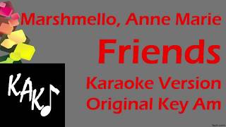 Marshmello  Marie Anne  FRIENDS Karaoke Cover Instrumental Lyrics Original Key Am [upl. by Yduj]