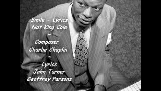 Smile  Lyrics  Nat King Cole [upl. by Aniuqal679]