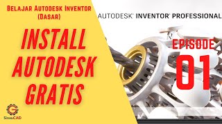 Tutorial Install Autodesk Inventor 2021  2022 Gratis Student Version 1 [upl. by Rillings]