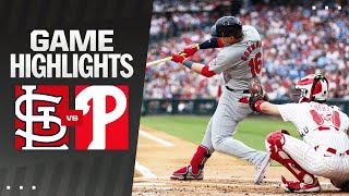 Cardinals vs Phillies Game Highlights 6224  MLB Highlights [upl. by Leckie]