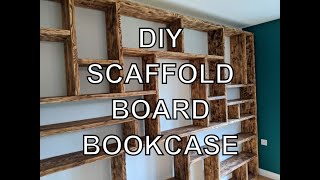 DIY Scaffold Board Bookcase  Lockdown project [upl. by Relluf818]