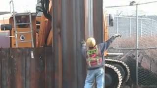 Infrastructure Projects d Class 2 video 1 driving steel sheet piling [upl. by Acisseg]