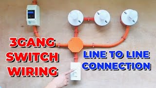 3GANG SWITCH LINE TO LINE CONNECTION [upl. by Falkner]