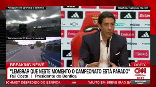 Conferência de Imprensa de Rui Costa  Rui Costa explica a demissão de Roger Schmidt [upl. by Betteann192]