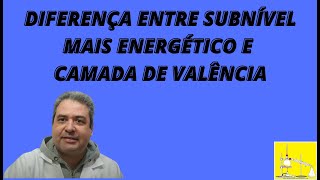 Diferença entre subnível mais energético e camada de valência [upl. by Jasmin]