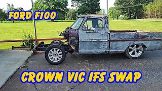 Crown Vic IFS Swap Ford F100 Rad Fabz [upl. by Aaren]