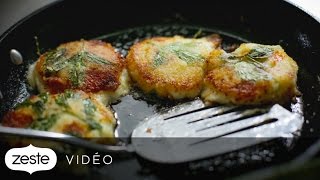 Recette de croquettes de pommes de terre et fromage en grains  Zeste [upl. by Odnomar]