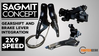 Unboxing Sagmit Concept 2x9 Speed Gearshift And Brake Lever Integration  Switchgear [upl. by Anirroc]