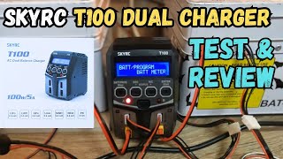 SkyRC T100 AC Dual Balance Charger Review 100w 5amp 2s to 4s lipo [upl. by Sumahs]