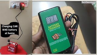 DigiTronix CAR Bike Battery ChargerLead Acid Battery 12V Charger with Digital Voltage Display [upl. by Prisilla]