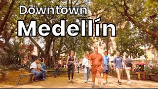 MEDELLIN CENTRO Walking Downtown Parque Bolivar y Junin [upl. by Ama]