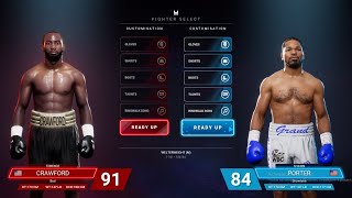 Terence Crawford VS Shawn Porter  Undisputed Boxing Game Early Access ESBC [upl. by Whale882]