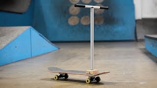 WE BUILT A REAL SCOOTER SKATEBOARD [upl. by Llerryt]