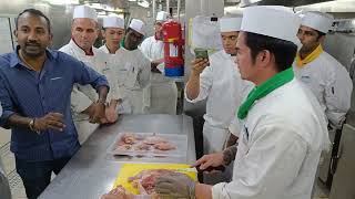 Cruise ships job butchery deboning the whole chicken [upl. by Itsim]