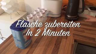 Flasche mit Babynahrung zubereiten [upl. by Lancelot]