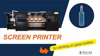 Printing on glass bottles using the screen printing method  4 colors  KELLER [upl. by Odele408]