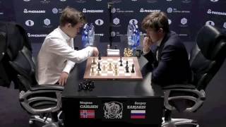 Magnus Carlsen Queen Sacrifice World Championship 2016 [upl. by Eidoj]