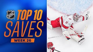 Top 10 Saves from Week 26 202324 NHL Season [upl. by Trinetta]