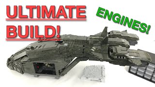 Halo Mega Construx ULTIMATE Pelican Dropship MOC Phase 4 SPEED BUILD  Rear engines [upl. by Ratib]