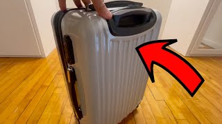 Coolife Luggage Expandable 20quot Suitcase PCABS Spinner 20in CarryOn White  Review [upl. by Krug]