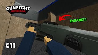 Trying Insane Rifle quotG11quot In Gunfight Arena  Gunfight Arena Roblox [upl. by Forest455]