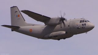 C27 Spartan and C130 Hercules Airshow Display FlightsSteep LandingFighter Jet FormationBIAS2015 [upl. by Atiuqiram]