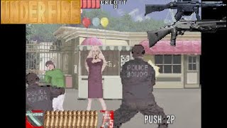 Under Fire Arcade 1993 Rail Shooter Full Playthrough [upl. by Taber]