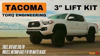 Torq Engineering 3quot Tacoma lift kit install [upl. by Gesner]