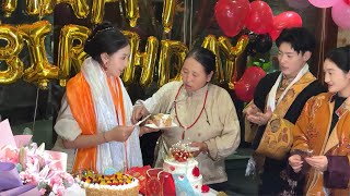 Beautiful Tibetan lady  Sulas birthday party some highlights [upl. by Cowles]