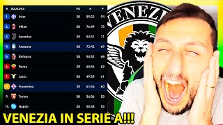 🏆 VENEZIA in SERIE AAA‼️😱 L’ATALANTA CHIUDE QUARTA JUVE TERZA‼️ [upl. by Anglim]