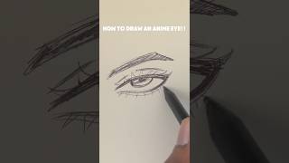 HOW TO DRAW AN ANIME EYE art arttutorial anime [upl. by Akessej]