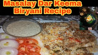 Masalay Dar Keema Biryani Recipe by Bukhari Food club [upl. by Bloomer509]