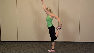 Dynamic Warmup Exercises  How to perform a Quad Stretch [upl. by Htezzil]