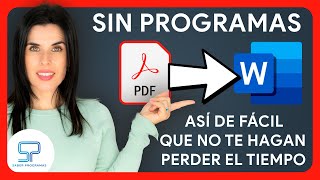 🚀 Cómo CONVERTIR PDF a WORD Sin Programas 📚 ¡Tutorial SÚPER RÁPIDO ⚡ [upl. by Ddene]