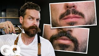 7 Ways To Shave amp Style A Mustache  GQ [upl. by Eedrahc]