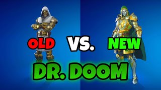 OLD Vs NEW Dr Doom Fortnite Skins Which Is BETTER ⁉️ THE WANDERER Style Gameplay  Full Review [upl. by Adlee539]