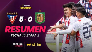 Liga de Quito 5  0 Deportivo Cuenca Fecha 15  2da Etapa  LigaPro Ecuabet [upl. by Nelan]